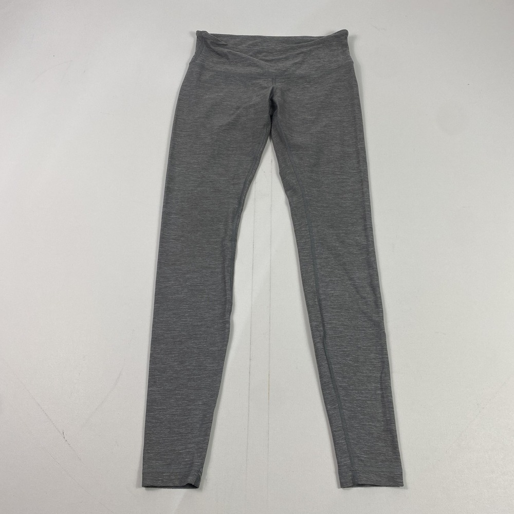 Lululemon Pants Womens 6 Gray Full Length Leggings Yoga Gym Athletic Pilling